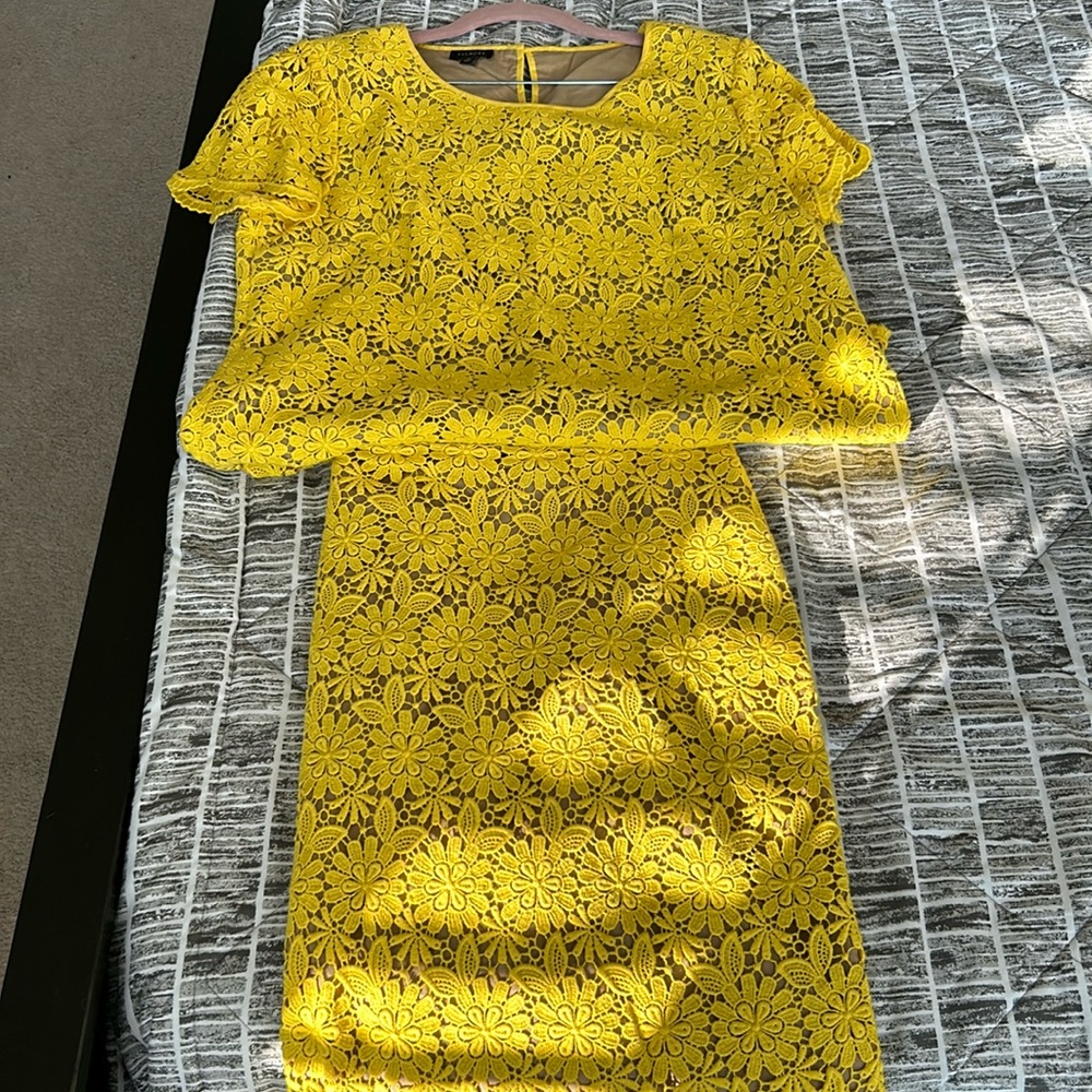 Talbots Yellow Blouse & Skirt (matching set)